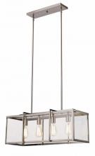 Trans Globe 10214 BN - 4LT PENDANT-RECT-EDISON-BN (XL